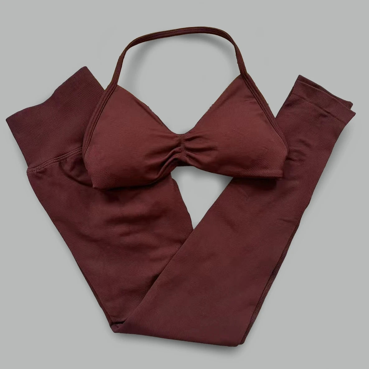 Women's Halter Bra And Leggings Yoga Set For Workout Outfits