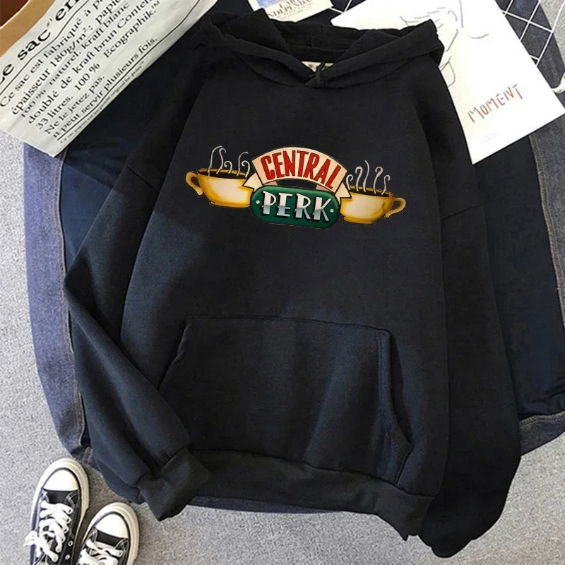 Letter Graphic Long Sleeve Pullover Casual Hoodie for Layering