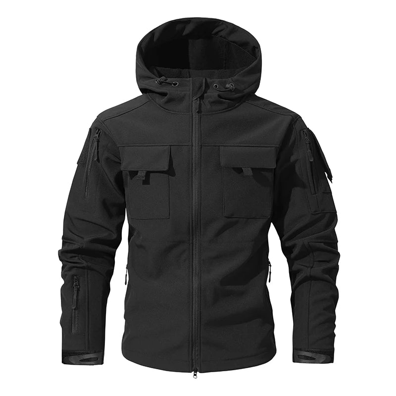 Men's Hooded Camouflage Softshell Jacket