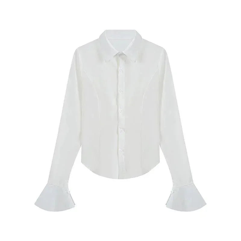 Women's Collared Long Sleeve Blouse