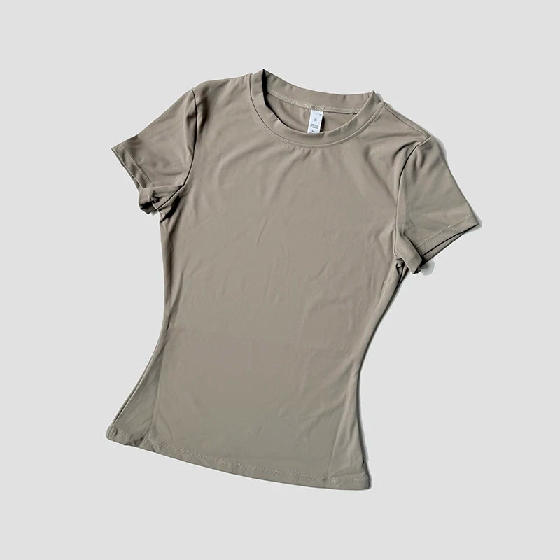 Women’s Seamless Short Sleeve Yoga Top – Fitness & Running Activewear