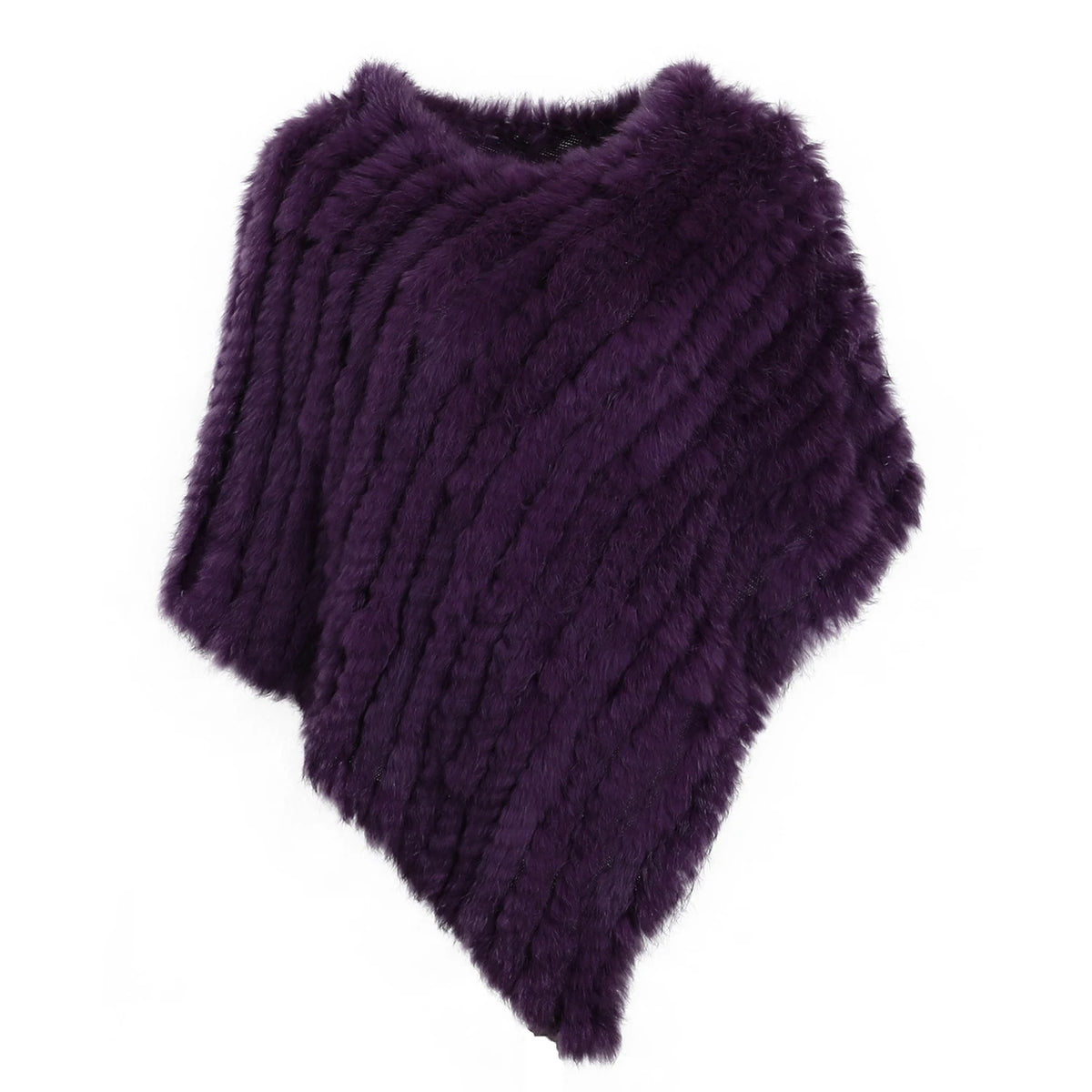 Textured Pointed Hem Poncho for Layering over Outfits