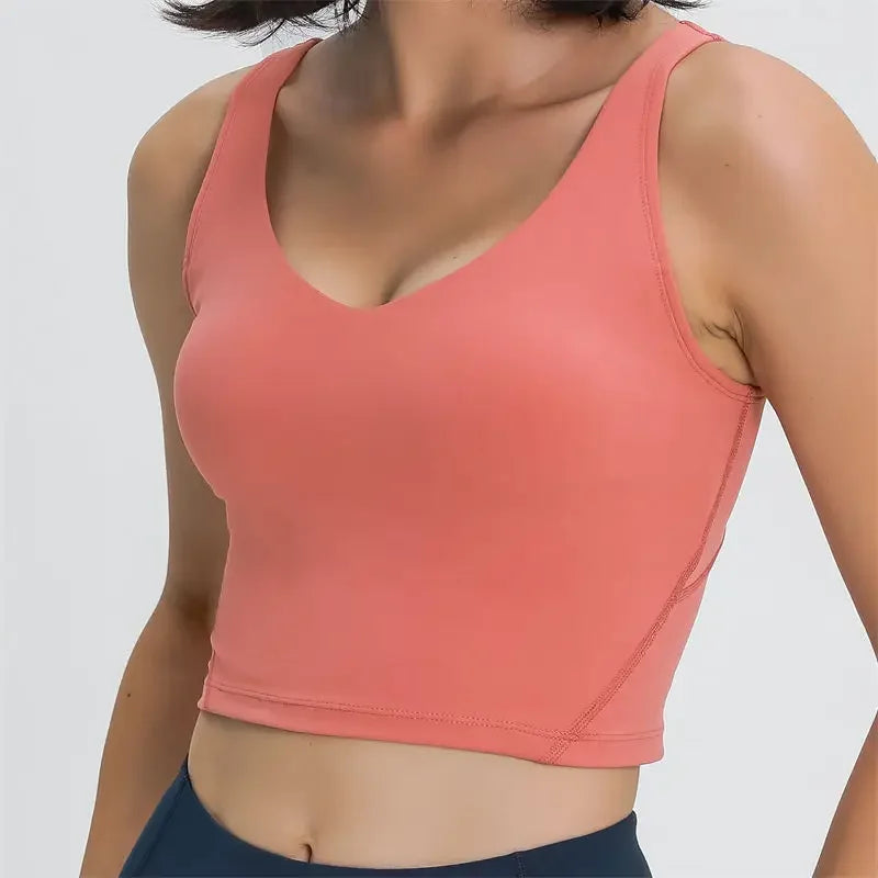 Women's V Neck Longline Tank Top