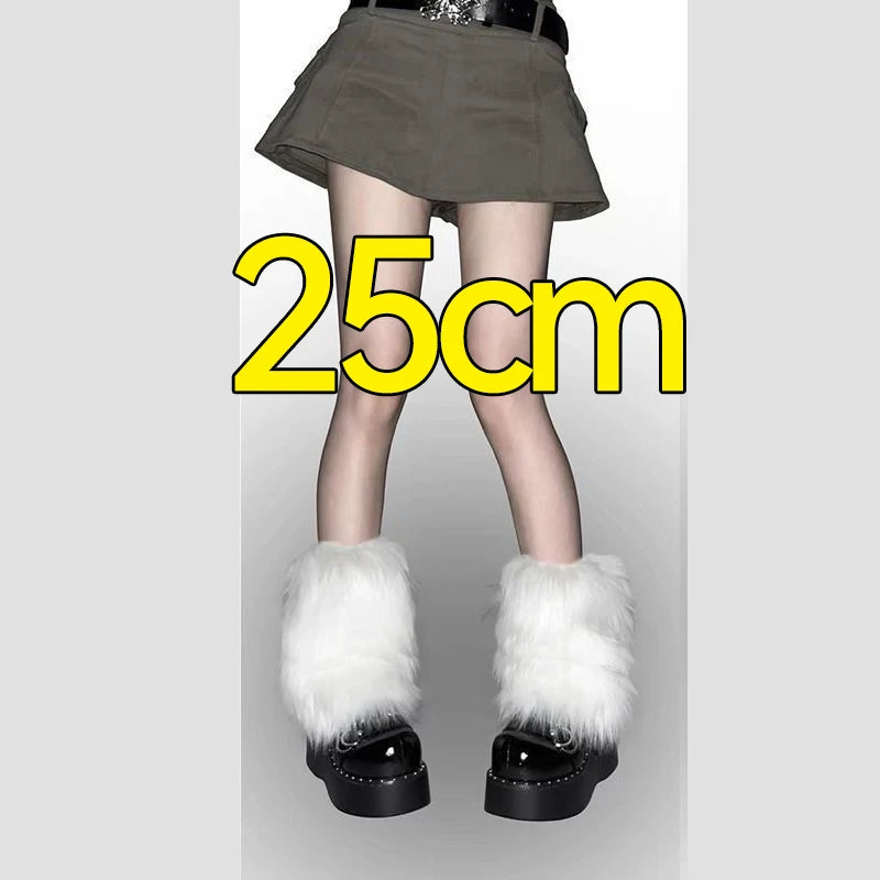 Plush Leg Warmers with Slouchy Flared Calf Shape