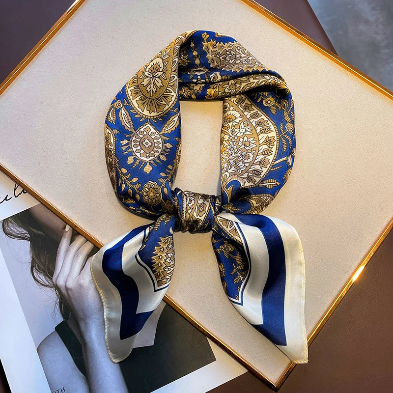 Patterned Square Scarf with Paisley and Houndstooth Style Options