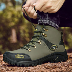 Unisex New Hiking Boots Men Waterproof High Top Trekking Botas Leather Men Outdoor Boots For Men Platform Outdoor Shoes