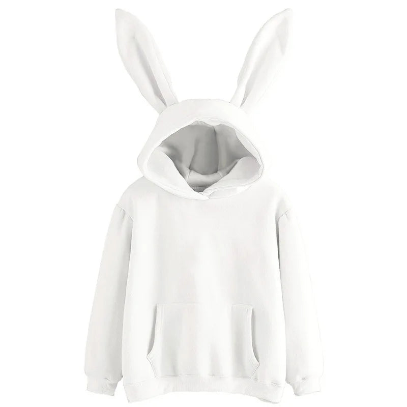 Rabbit Ear Long Sleeve Pullover Casual Hoodie for Layering