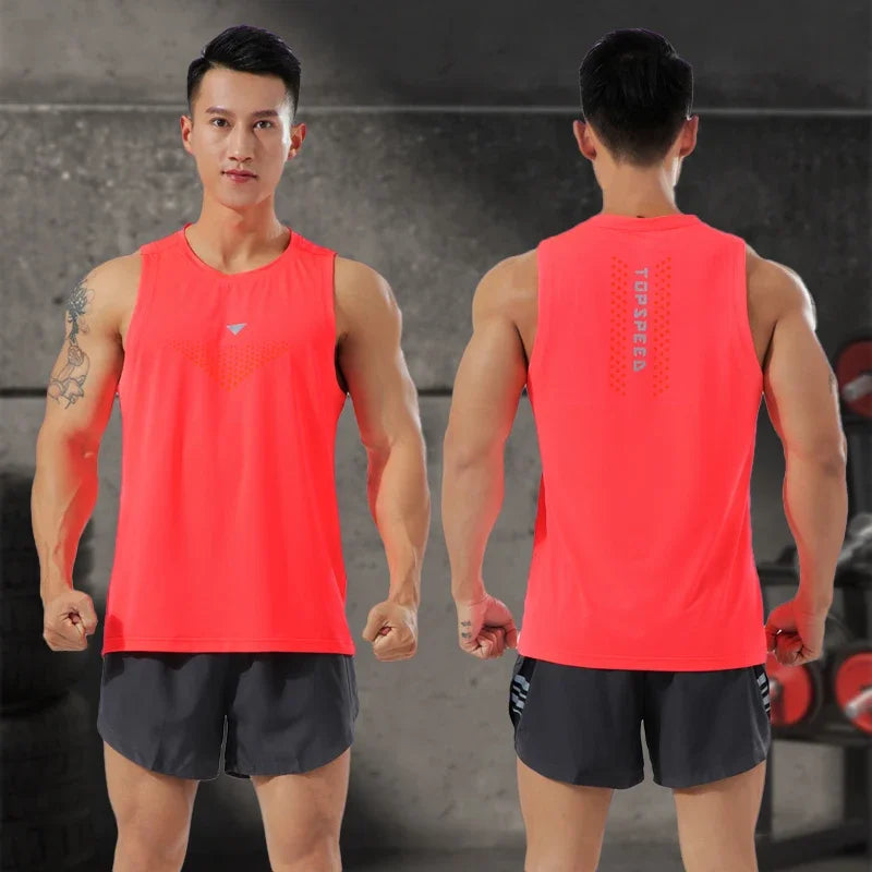 Sleeveless Crew Neck Racerback Running Training Tank Top