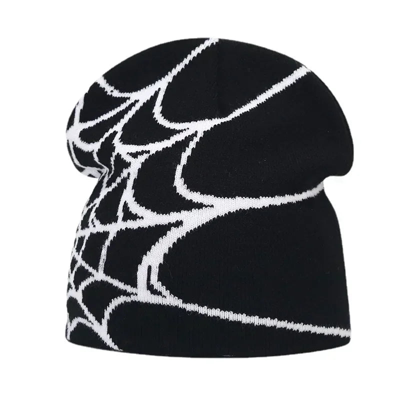 Graphic Knit Beanie with Letter and Pattern Style Options