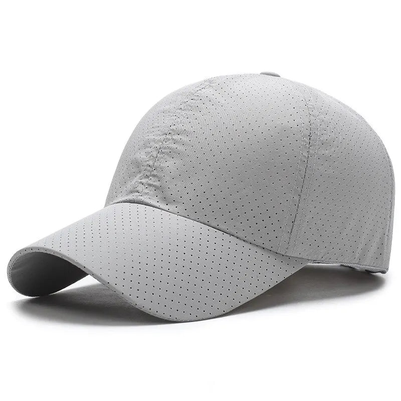 Solid Mesh Baseball Cap with Curved Brim Shape