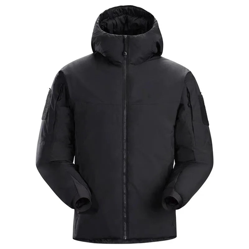 Hooded Long Sleeve Full Zip Outdoor Hiking Jacket with Pockets