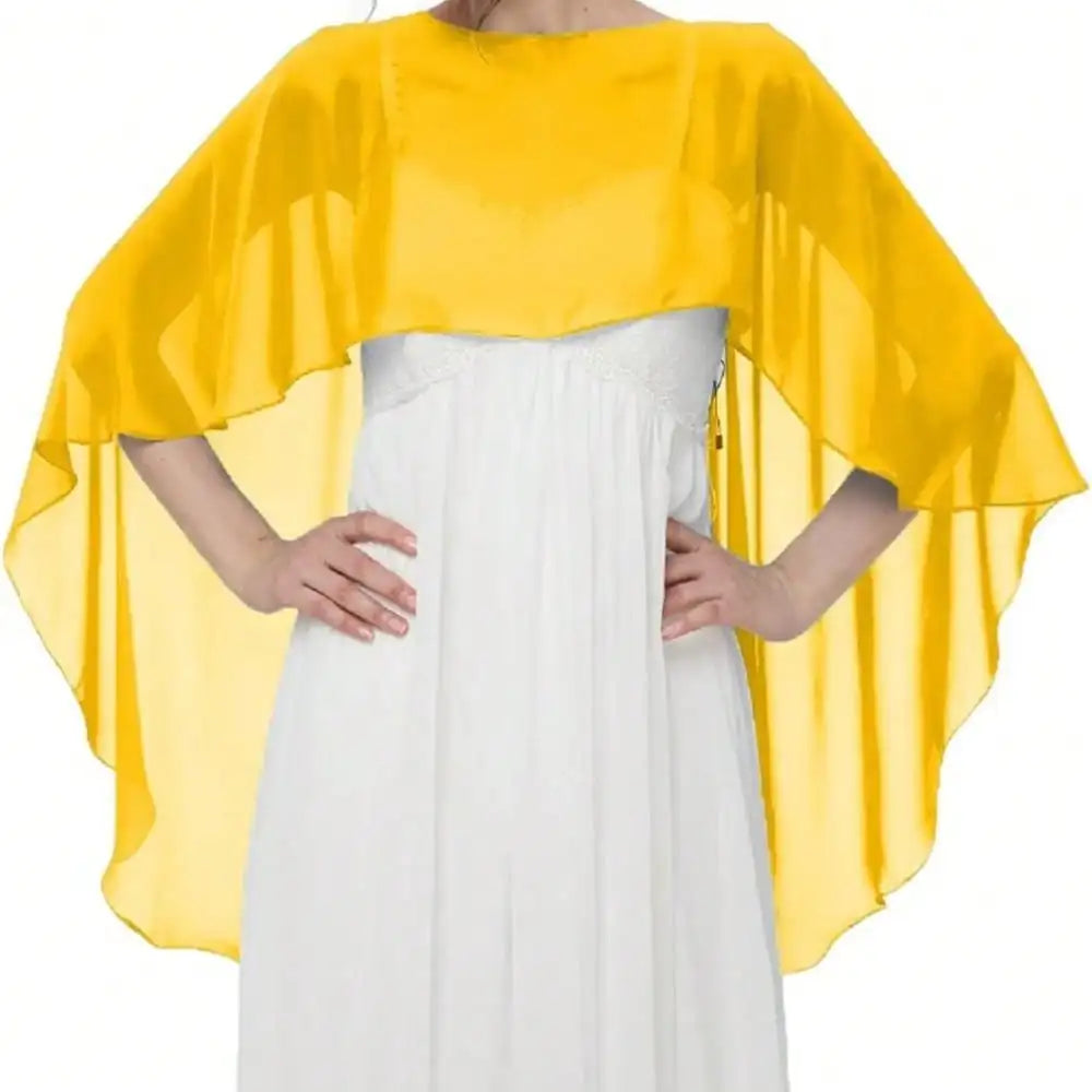 Sheer Flowing Drape Cape for Layering over Outfits