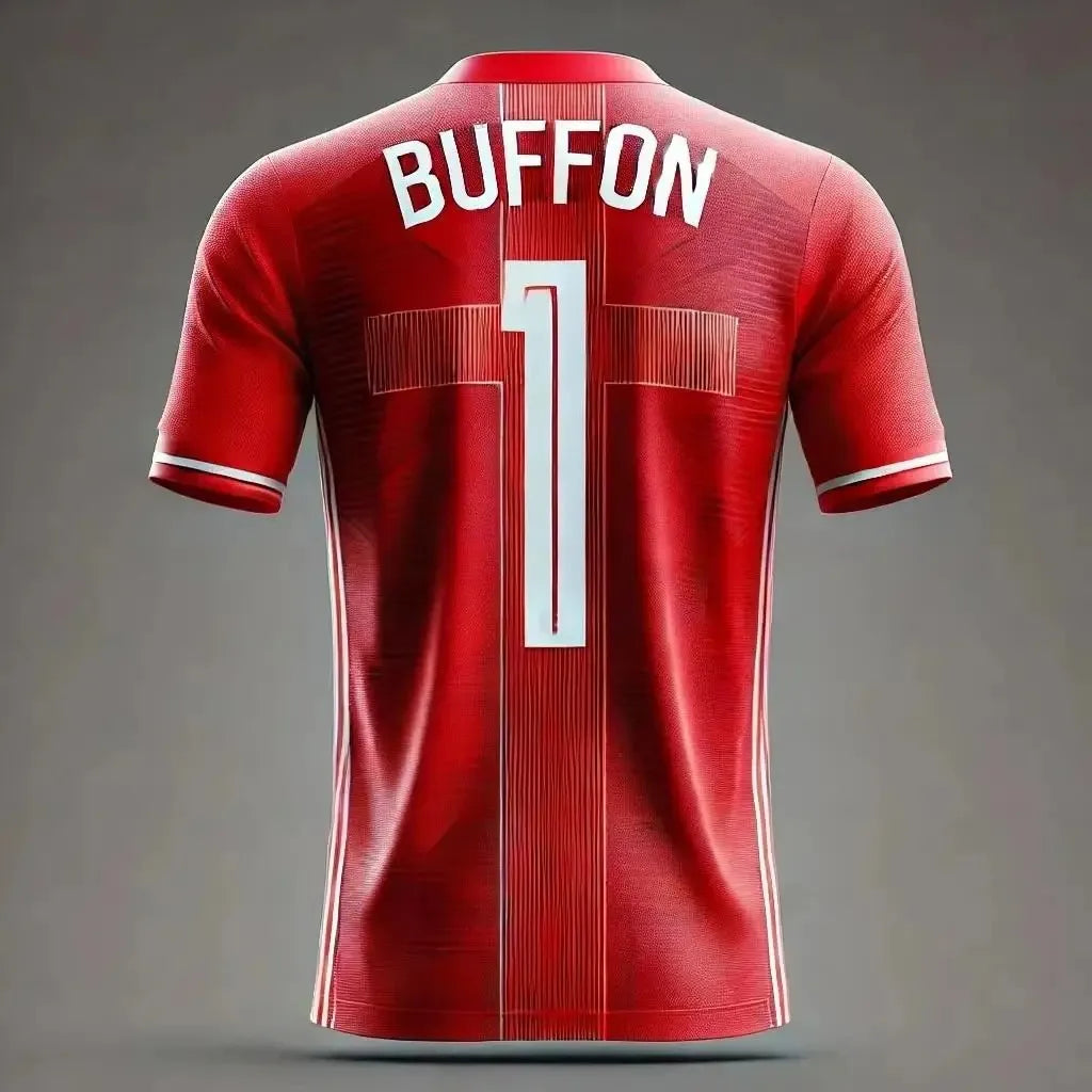 Buffon Football Number Short Sleeve Jersey For Sports Outfits