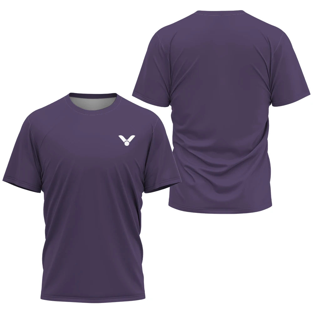 Printed Court Sports Short Sleeve T-shirt For Sports Outfits