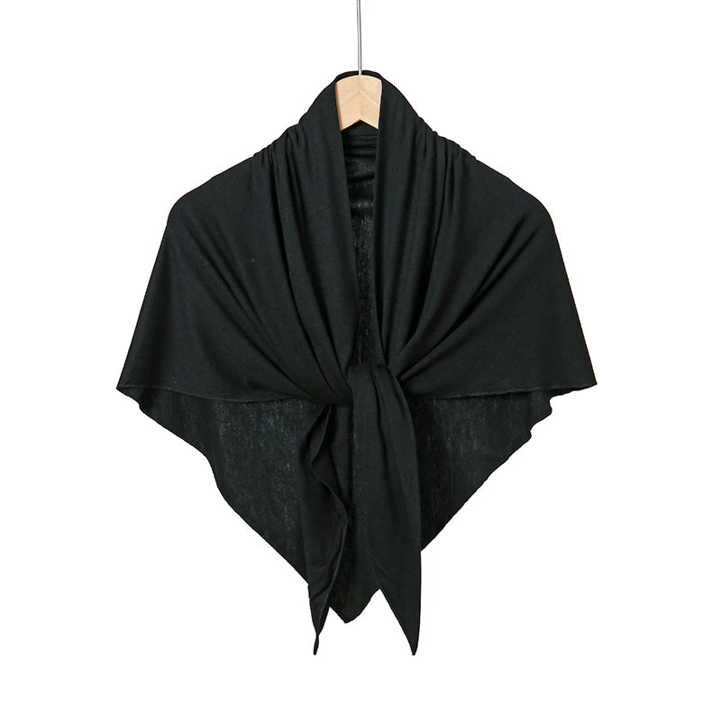Solid Triangle Head Scarf with Tie Back Styling