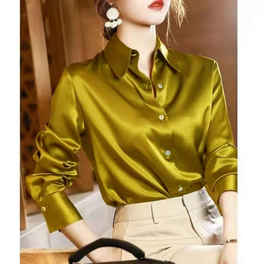 Women's Collared Long Sleeve Shirt