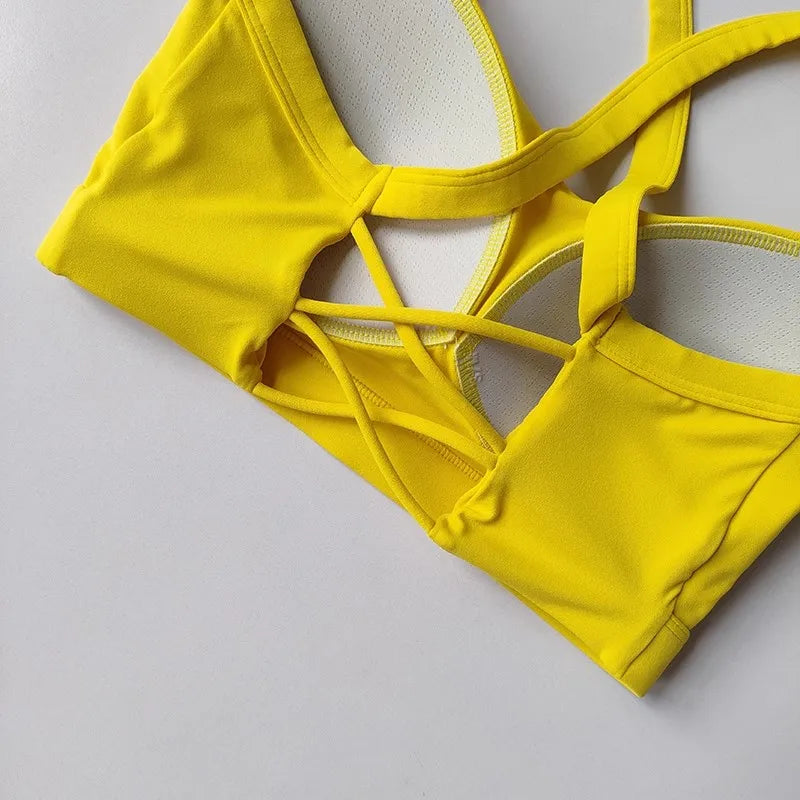 Women's Lace Up Back Sports Bra