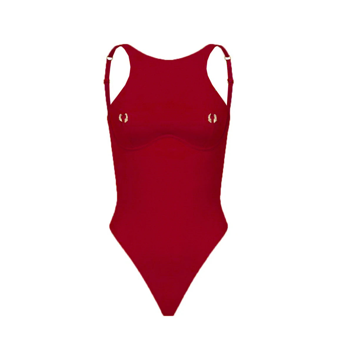Solid Thong One-Piece Swimsuit