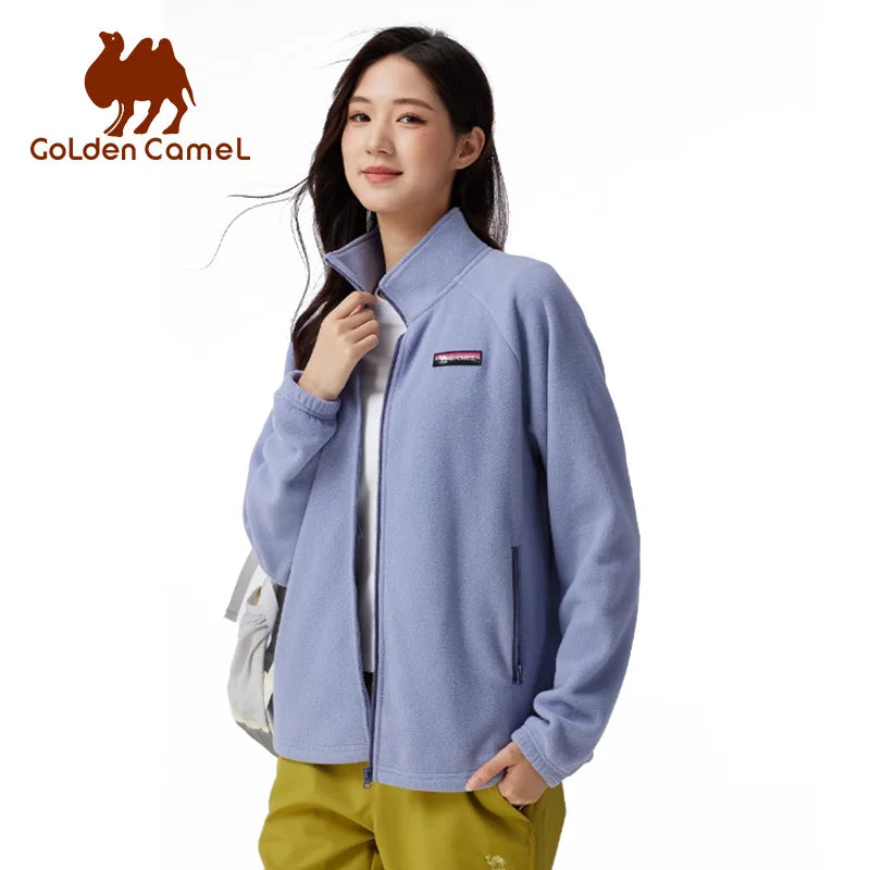 Long Sleeve Full Zip Fleece Outdoor Jacket with Pockets