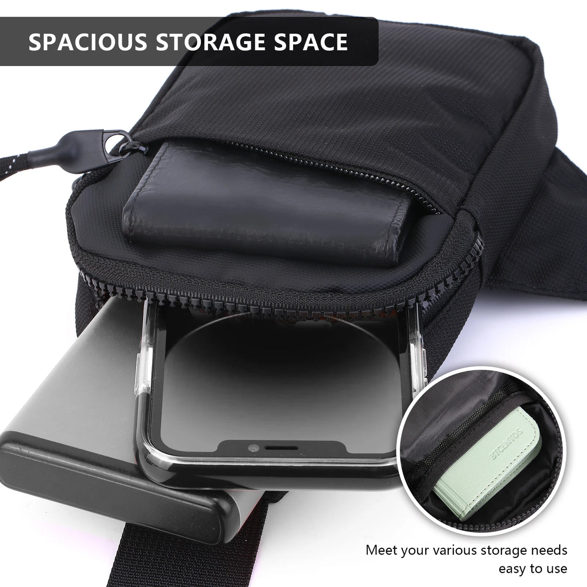 Compact Crossbody Phone Bag with Adjustable Shoulder Strap