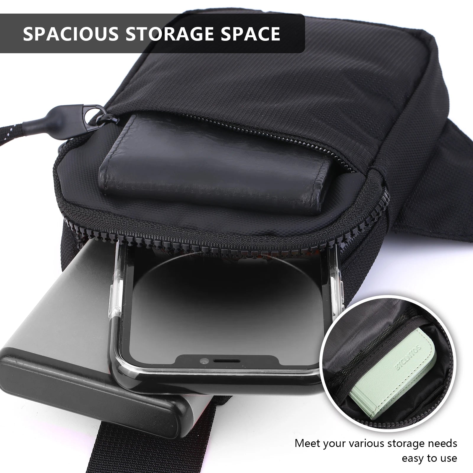 Compact Crossbody Phone Bag with Adjustable Shoulder Strap