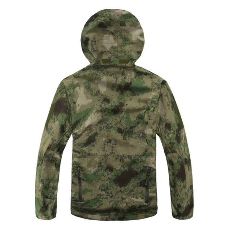 Lurker Soft Shell Camouflage Jacket Men Waterproof Hunting Clothing Warm Camo Tactical Jackets Outdoor Combat Hoodie Coat
