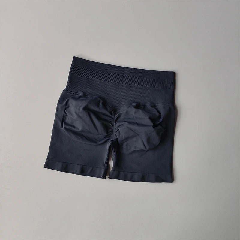 Women's High Waist Scrunch Back Shorts for Yoga and Gym Workouts