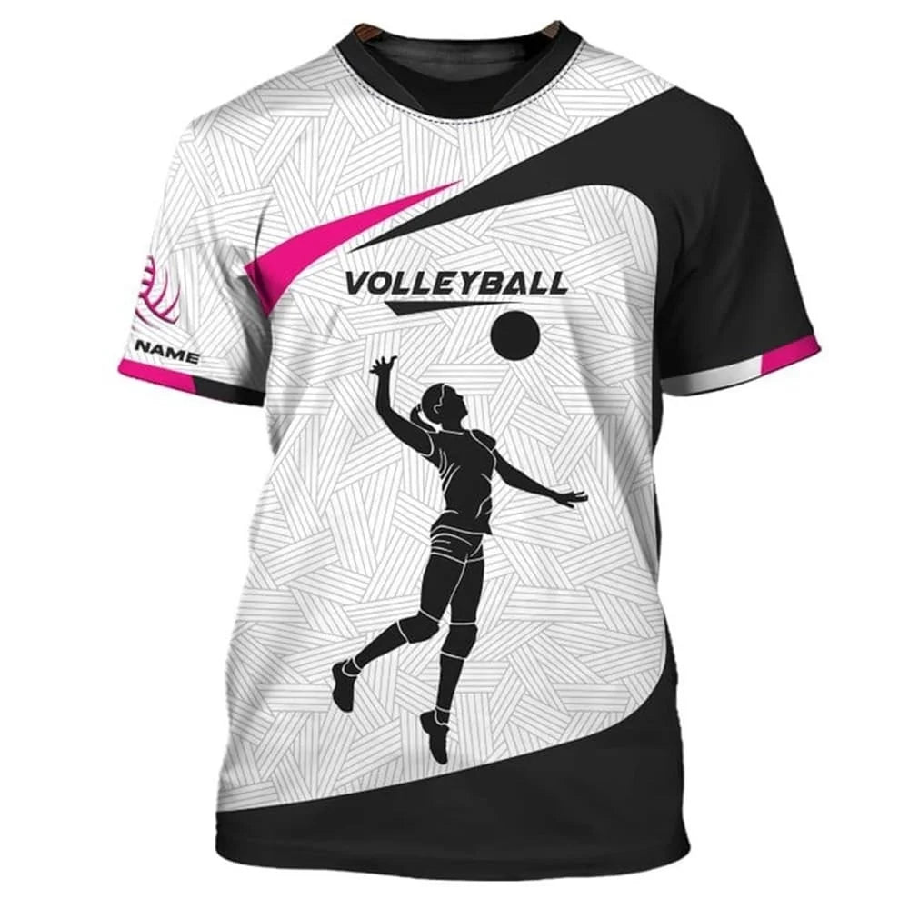 Volleyball Graphic Short Sleeve T-shirt For Sports Outfits