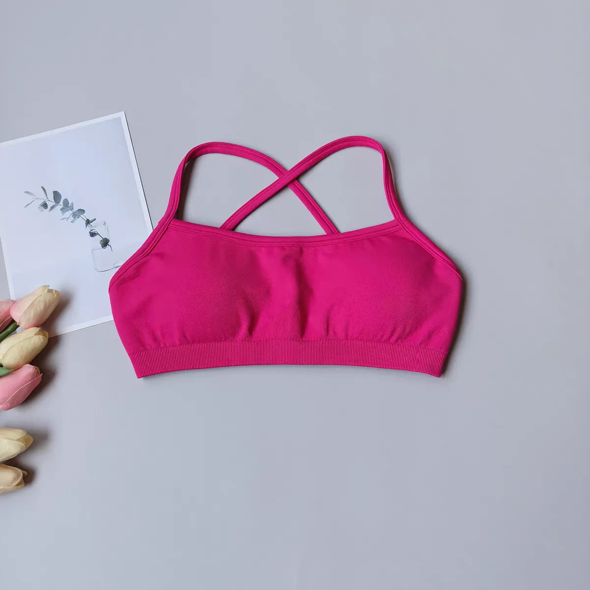 Women's Thin Strap Cross Back Sports Bra