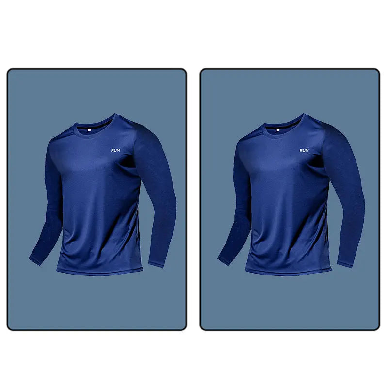 Men's Raglan Long Sleeve Crew Neck T-shirt For Workout Outfits