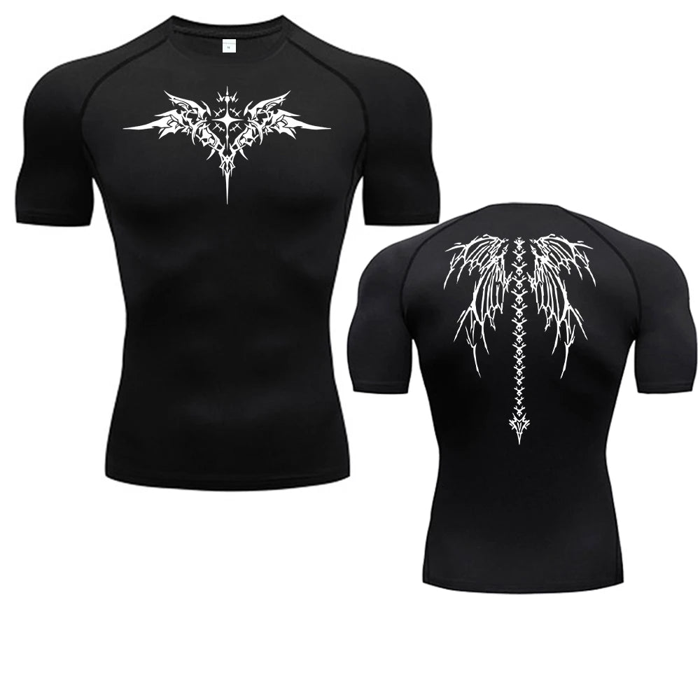Fitted Sports Compression Shirt with Original Sleeve Style Options