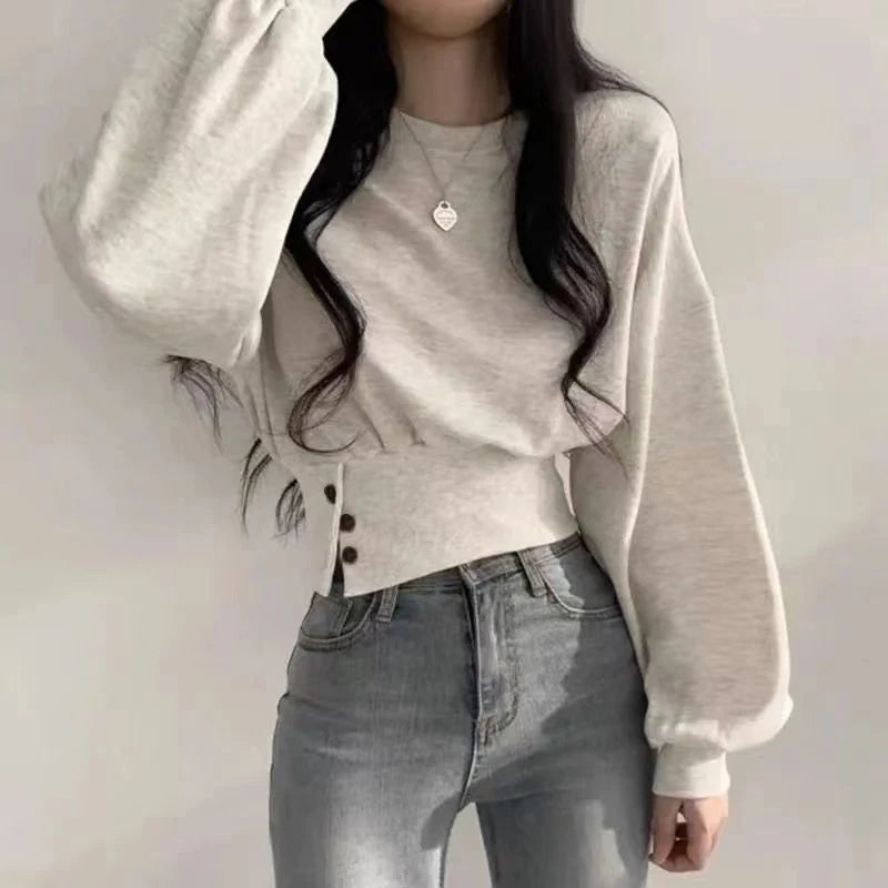 Long Sleeve Casual Pullover Sweatshirt with Original Style Options