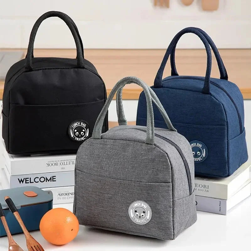 Zippered Lunch Tote Bag with Twin Carry Handles