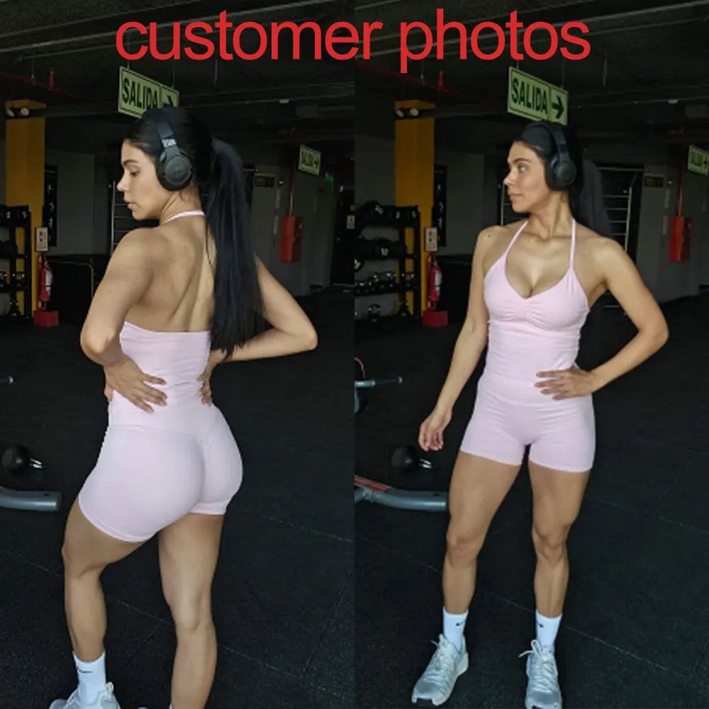 Women's Halter Strap Longline Sports Tank Top For Workout Outfits