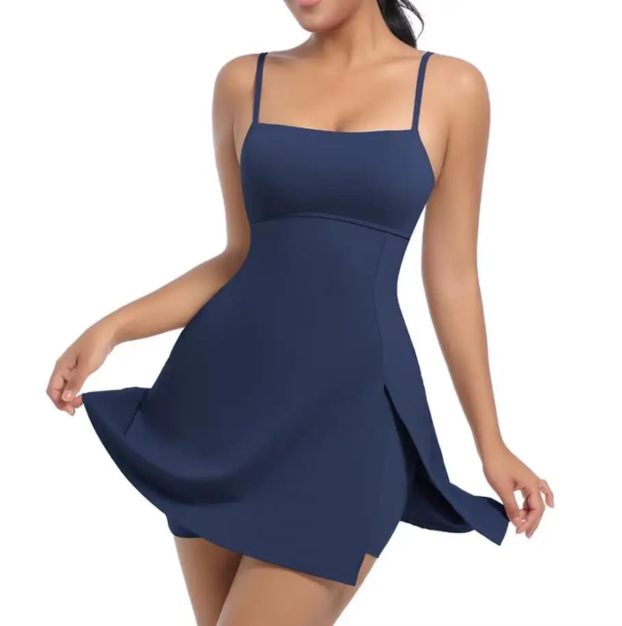 Women's Slim-Strap A-Line Tennis Dress