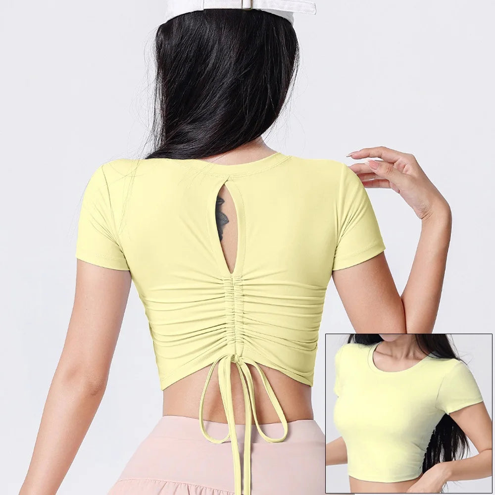 Women's Cross-Back Long-Sleeve Workout Top