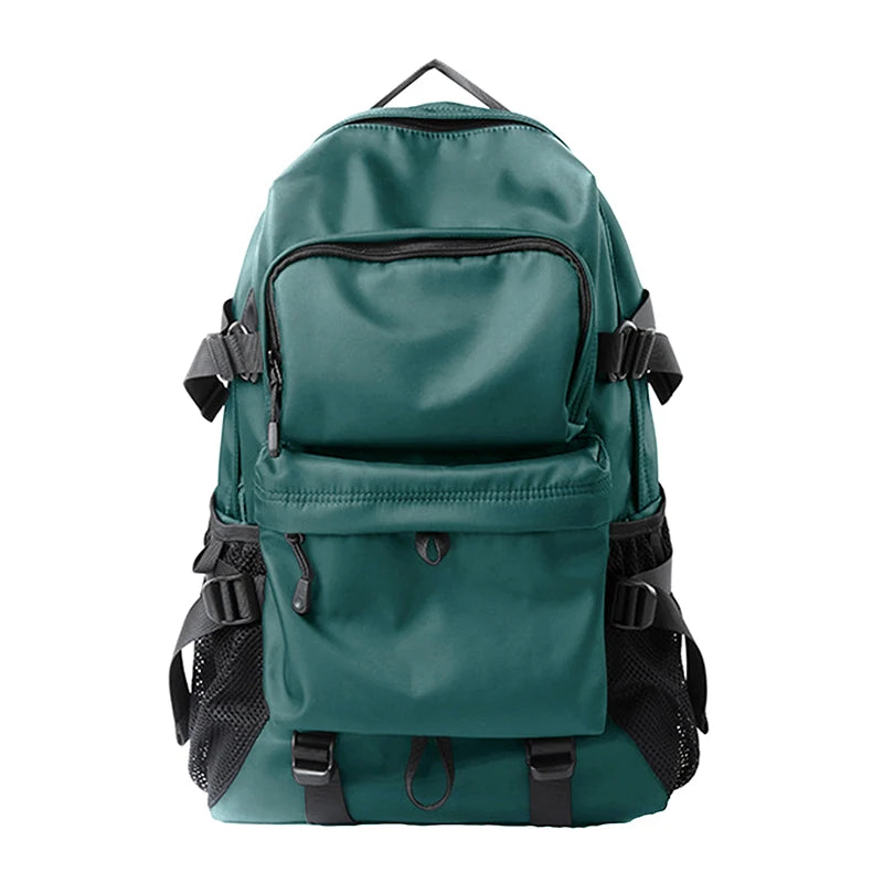 Travel Backpack with Front Pockets and Side Strap Details for Daily Carry