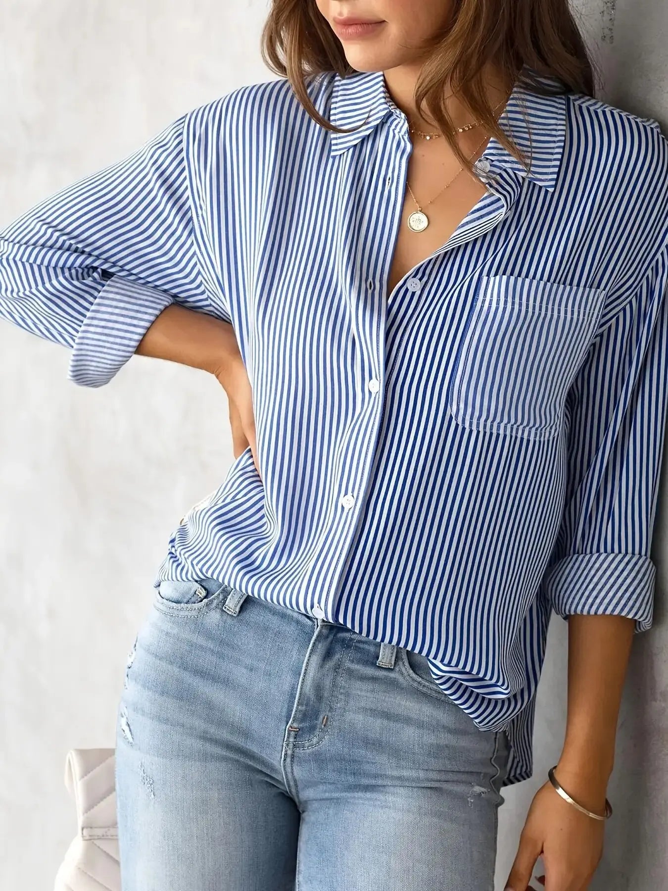 Women's Striped Long Sleeve Shirt
