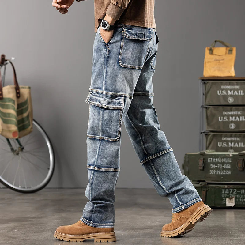 Men's Wide Leg Denim Jeans for Casual Everyday Wear