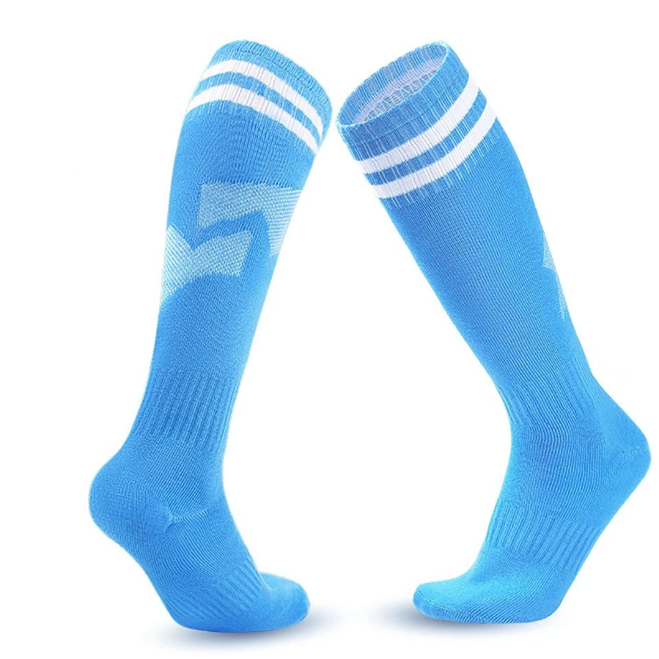 Striped Cuff Football Socks with Adult and Child Size Options