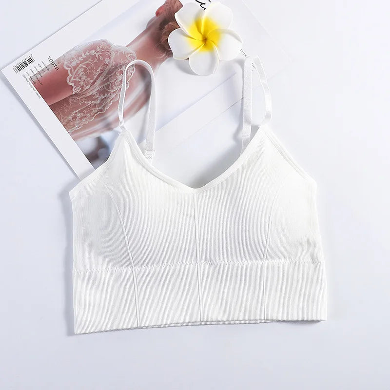 Women's Ribbed Scoop Neck Cropped Tank Top