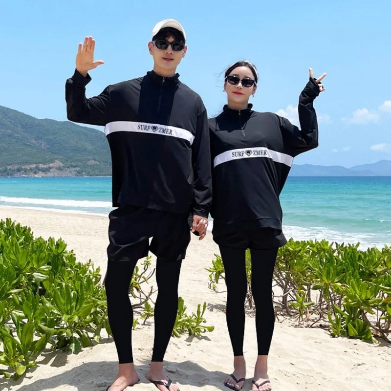 Family Long Sleeve Rash Guard Swimwear Selection