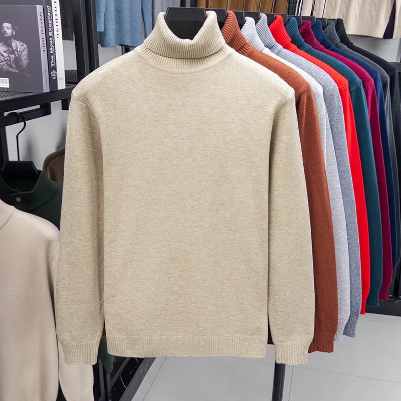 Men's Turtleneck Long Sleeve Knit Sweater