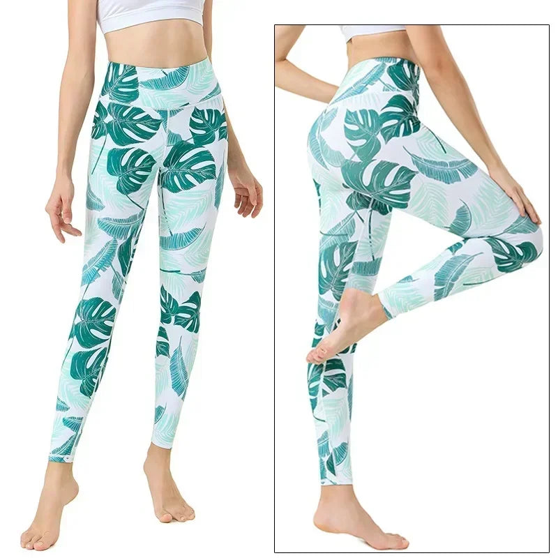 Women's Printed High-Waist Workout Leggings