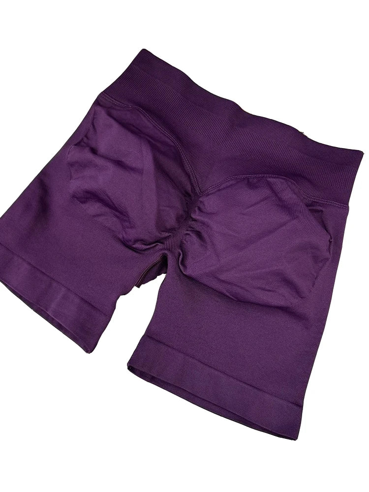 Women's Scrunch Back Nylon Blend Shorts for Yoga and Gym Training