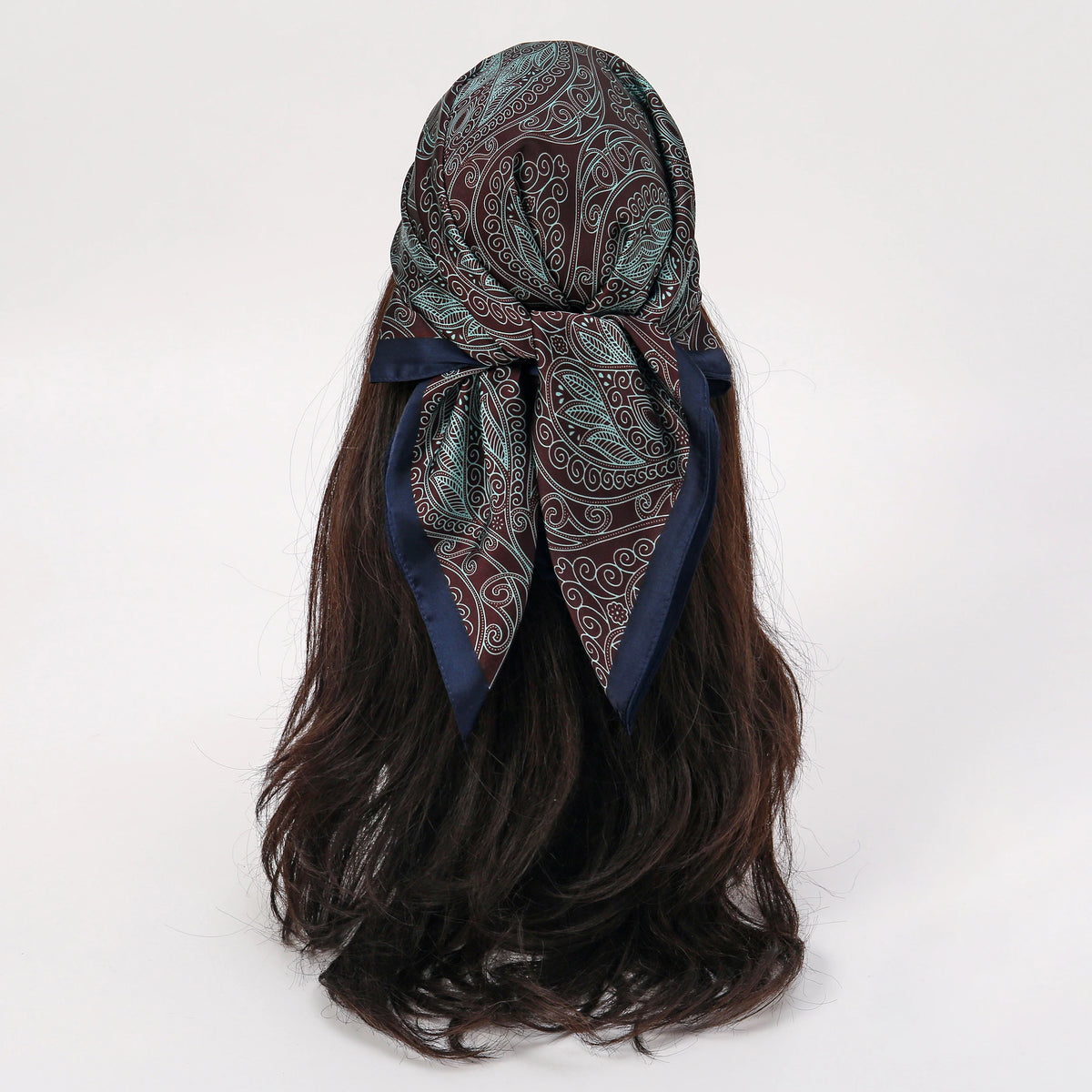 Floral Print Square Scarf for Head and Neck Styling