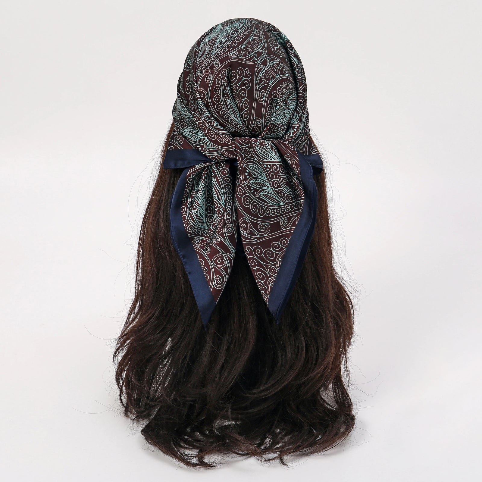 Floral Print Square Scarf for Head and Neck Styling