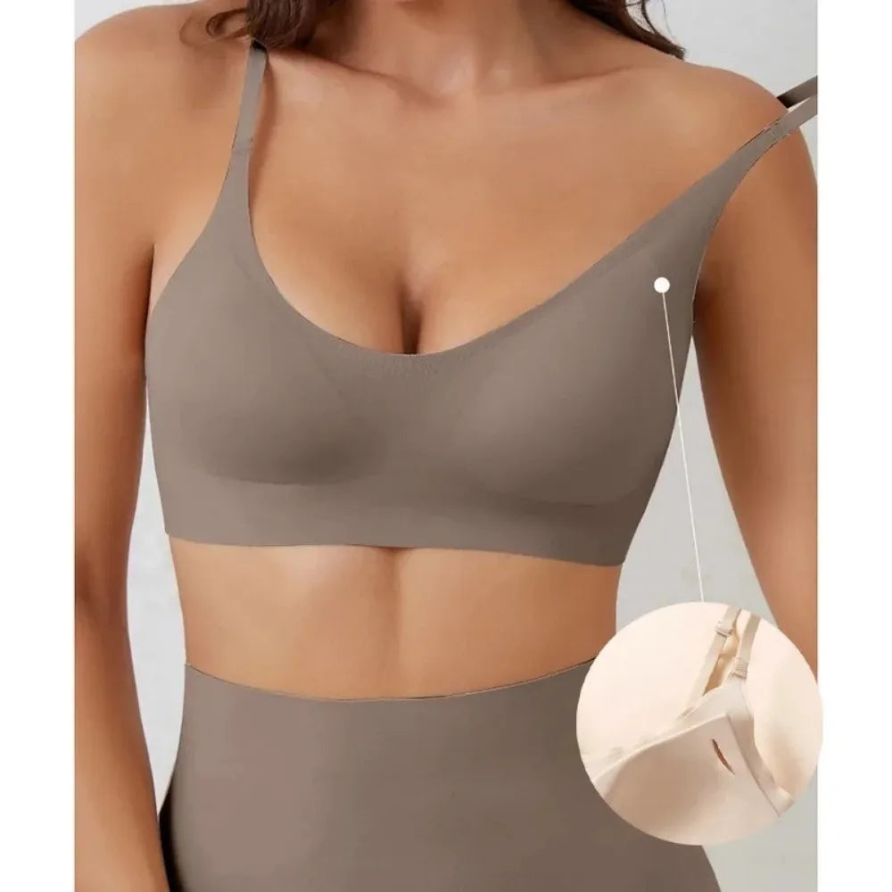 Women's Thin Strap V Neck Everyday Bra