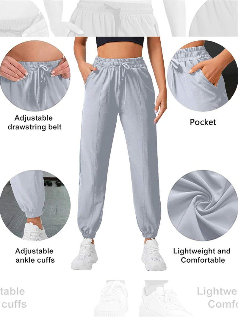 Women's Drawstring Pocket Workout Pants
