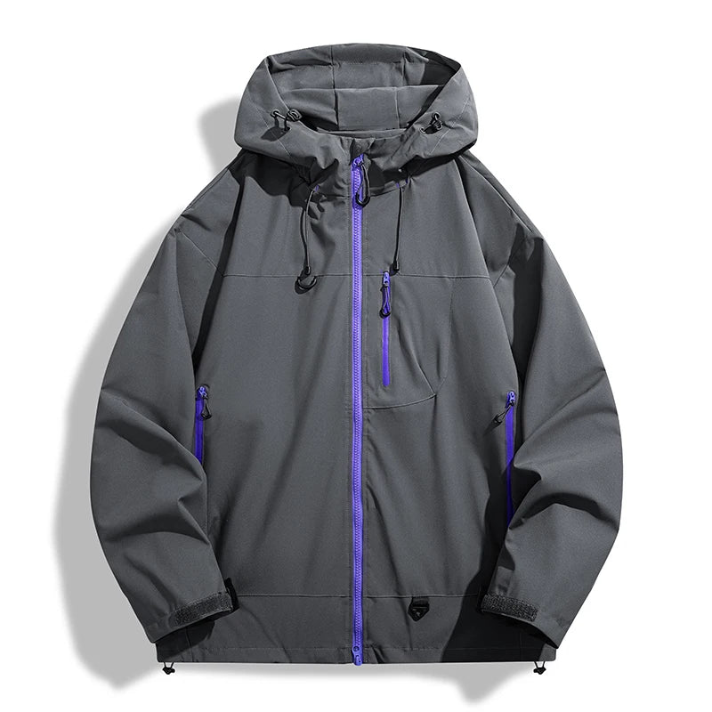 Hooded Single Layer Outdoor Windbreaker